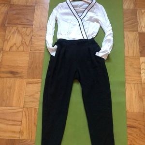 Black and white jumpsuit